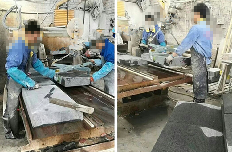 提升机与夹具配合使用吊装石板现场--168飞艇开奖官网开奖记录查询结果--石材夹具|小型搅拌机|液压堆高车|手动叉车