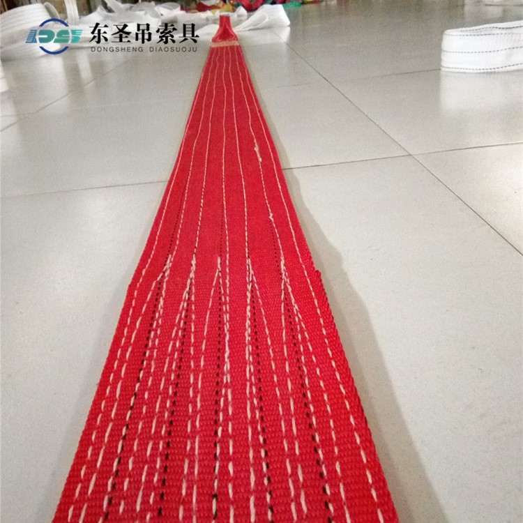 刚缝纫好的5吨彩色扁平吊装带